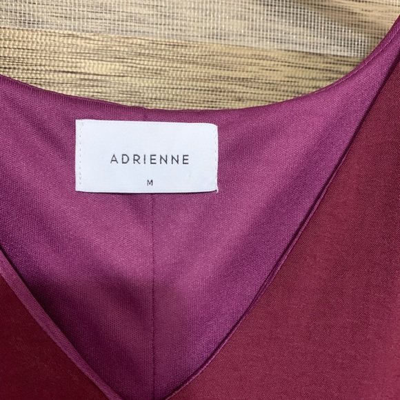 Adrienne Burgundy Blouse with Fancy Sleeves, Size Medium - Picture 3 of 3
